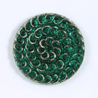 23mm Emerald with Silver Lace Cabochon #XS64-D-General Bead