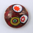 20mm Red Millefiori Cabochon #794-General Bead