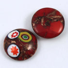 20mm Red Millefiori Cabochon #794-General Bead