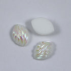 14mm White AB Navette Cabochon #801-General Bead