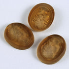 18mm Etched Glass Beige Profile Cabochon #XS116-B-General Bead