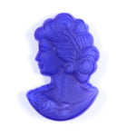 8mm x 12mm Matte Cobalt Glass Lady's Profile #809-General Bead