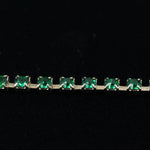 Rhinestone Chain 12ss Emerald/Silver-General Bead