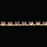 Rhinestone Chain 12ss Light Amethyst/Gold-General Bead
