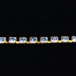 Rhinestone Chain 12ss Light Sapphire/Gold-General Bead