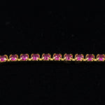 Rhinestone Chain 14pp Fuchsia/Gold-General Bead