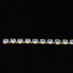Rhinestone Chain 14pp Light Sapphire/Gold-General Bead