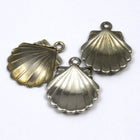 18mm Silver Scallop Shell (2 Pcs) #8-General Bead