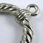 30mm Vintage Silver Twisted Solid Hoop-General Bead