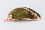 50mm Green Abalone Shell with Gold Accents #SHELL 2-General Bead