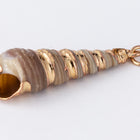 33mm Turret Shell with Gold Accents #SHELL 3-General Bead
