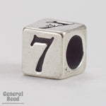 5mm Sterling Silver "7" Number Cube-General Bead