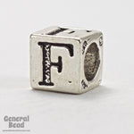 5mm Sterling Silver "F" Alphabet Cube-General Bead