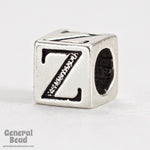 5mm Sterling Silver "Z" Alphabet Cube-General Bead