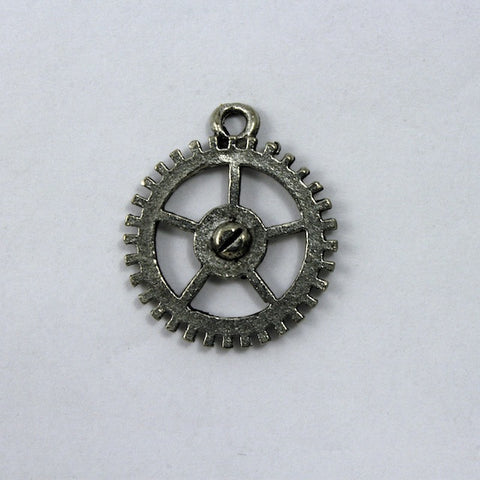 18mm Antique Silver Gear Charm-General Bead
