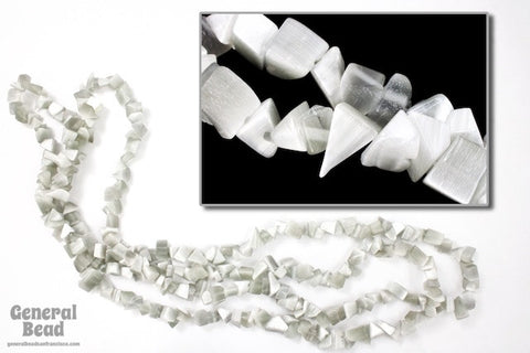 36" Grey Fiber Optic Chip Strand #SP102-General Bead