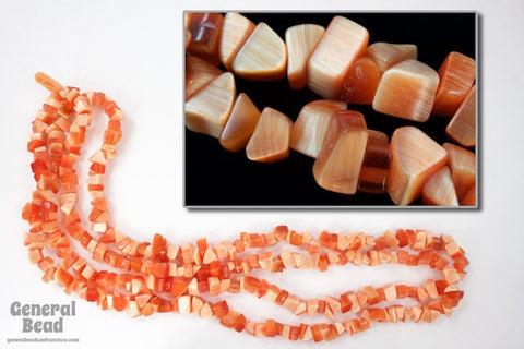 36" Light Orange Fiber Optic Chip Strand #SP106-General Bead