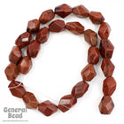 12mm x 18mm Faceted Mahogany Jasper Strand #SP82-General Bead