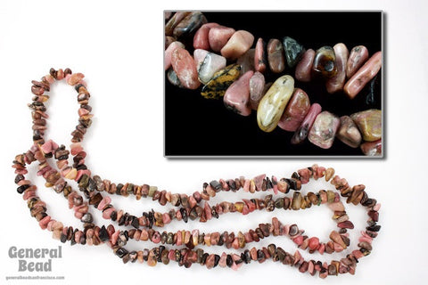 36" Rhodonite Small Chip Strand #SP99-General Bead