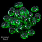 2.5mm x 5mm Transparent Green Czech Super Duo Tube-General Bead