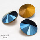 1122 14mm Metallic Blue Rivoli-General Bead