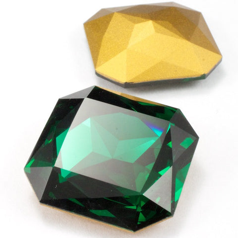 4675 23mm Emerald Square Doublet-General Bead