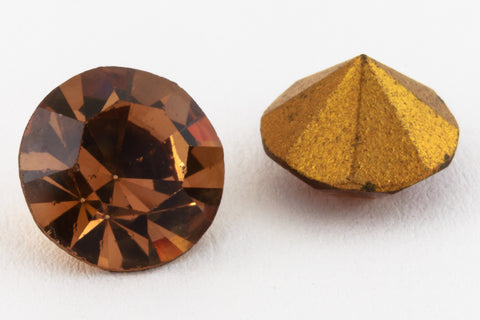 Vintage Swarovski Article 1100 Light Colorado Topaz Chaton (29ss)-General Bead