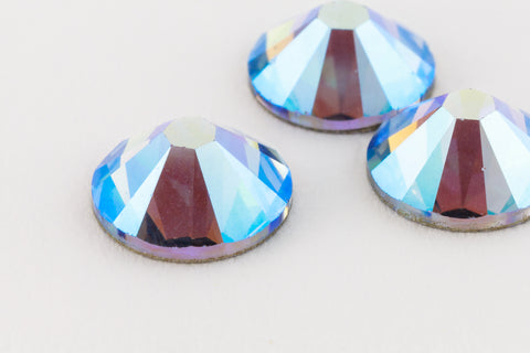 Swarovski 2088 Light Sapphire AB Flatback Rhinestone (5ss, 7ss, 9ss, 12ss, 16ss, 30ss, 34ss)-General Bead