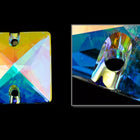 Swarovski 3240 22mm Crystal AB Square 2 Hole Sew-On-General Bead