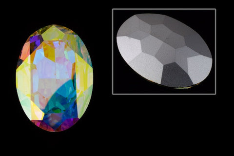 Swarovski 4127 20mm x 30mm Crystal AB Oval Point Back-General Bead