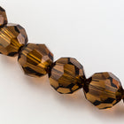 Swarovski 5000 6mm Smoked Topaz Faceted Bead-General Bead