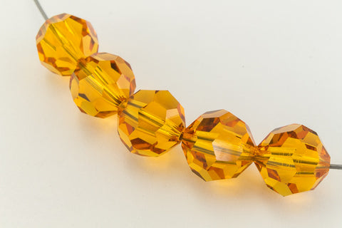 Swarovski 5000 Topaz Faceted Bead-General Bead