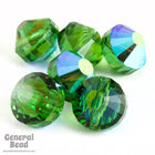 Vintage Swarovski 5101 8mm Green Tourmaline AB Faceted Pill Bead-General Bead