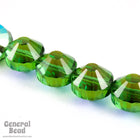 Vintage Swarovski 5101 8mm Green Tourmaline AB Faceted Pill Bead-General Bead