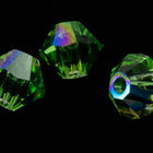 Swarovski 5328 Peridot AB 2X Bicone (3mm, 4mm)