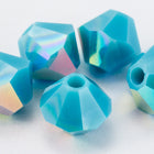 Swarovski 5328 4mm Turquoise AB 2X Bicone