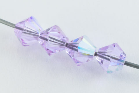 Swarovski 5328 6mm Violet AB 2X Bicone