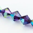 Swarovski 5328 4mm Purple Velvet AB 2X Bicone