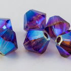 Swarovski 5301 Amethyst AB 2X Bicone (4mm, 6mm)-General Bead