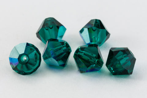 Swarovski 5301 Emerald AB Bicone-General Bead