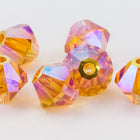 Swarovski 5301 Topaz AB 2X Bicone-General Bead
