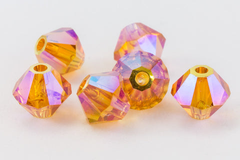 Swarovski 5301 Topaz AB 2X Bicone-General Bead
