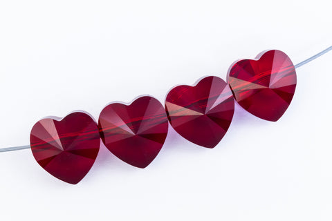 Swarovski 5742 10mm Siam Heart Bead