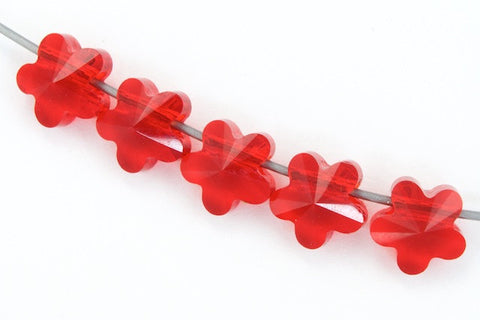 6mm Swarovski 5744 Light Siam Flower Bead-General Bead