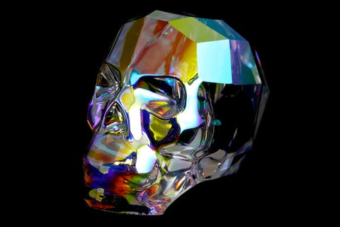 Swarovski 5750 13mm Crystal AB Skull Bead