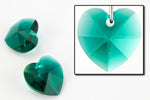 10.3mm x 10mm Swarovski 6202 Emerald Heart Drop-General Bead