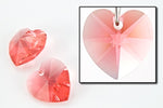 10.3mm x 10mm Swarovski 6202 Padparadscha Heart Drop (24 Pcs) SOLD OUT-General Bead