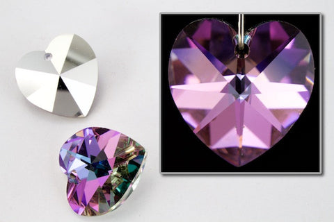 14.4mm x 14mm Swarovski 6202 Vitrail Light Heart Drop-General Bead