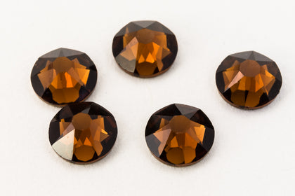 6ss Swarovski 2078 Mocca Flat Back Hot Fix Rhinestones