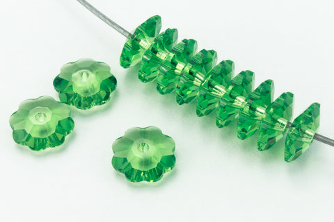 Swarovski 3700 8mm Erinite Marguerite Unfoiled Sew-On Crystal-General Bead